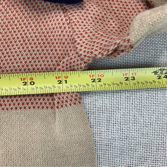 Club Room Mens Striped Lightweight Sweater Orange Combo L - Picture 5 of 9